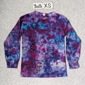 New Reverse Tiedye Unisex Youth Long Sleeve Shirt
